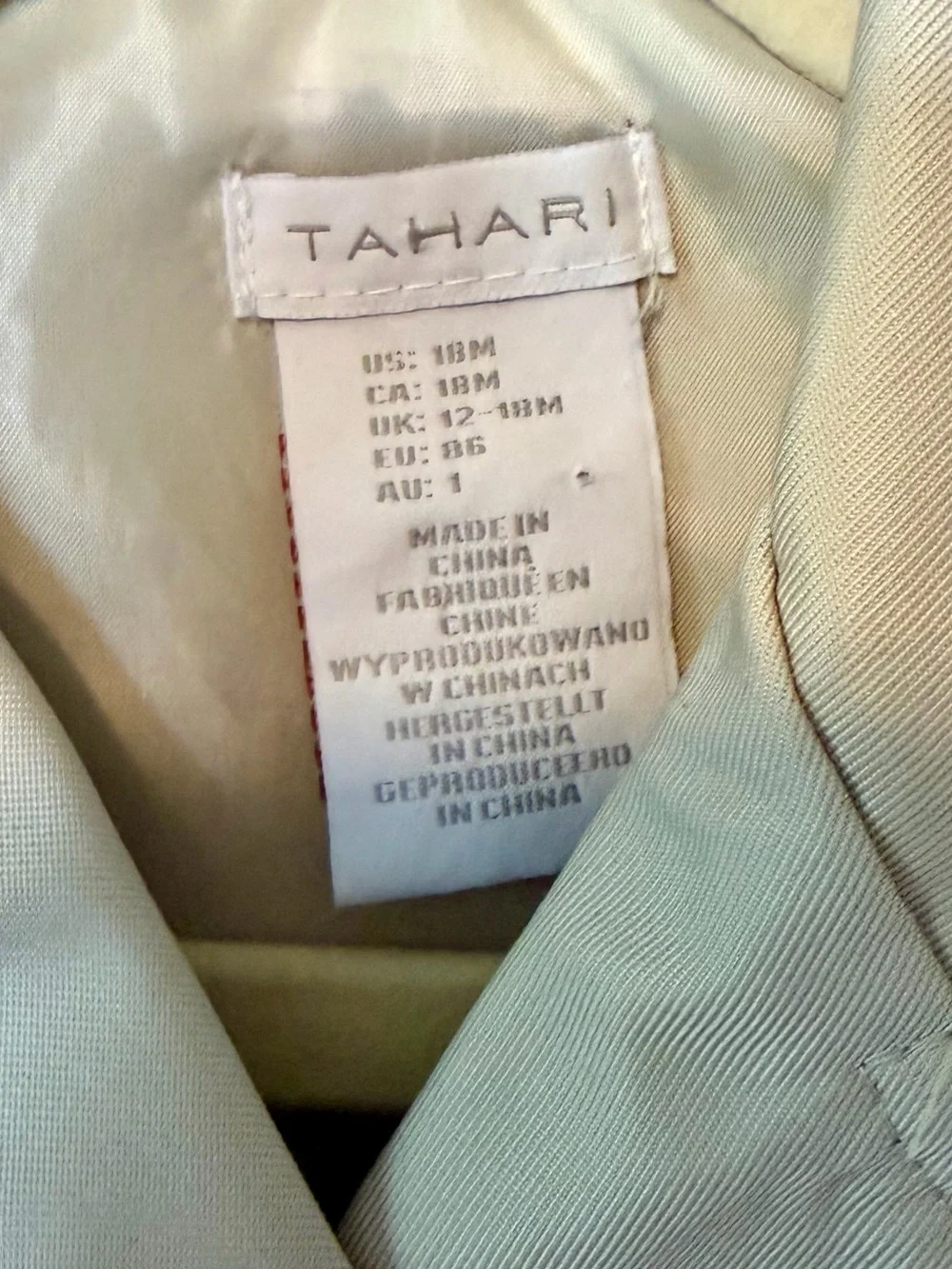 Tahari Trench Coat Toddler Girl 18 Month Tan Khaki Belted Ruffles Buttons Trendy